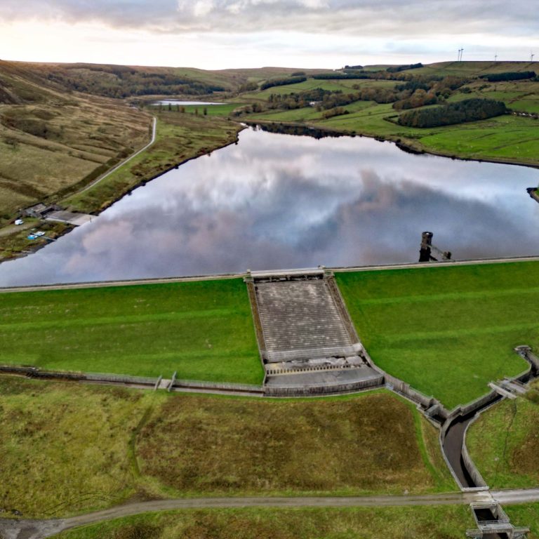 Arial view of the reservoir