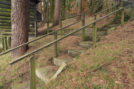 Steps leading to club cabin