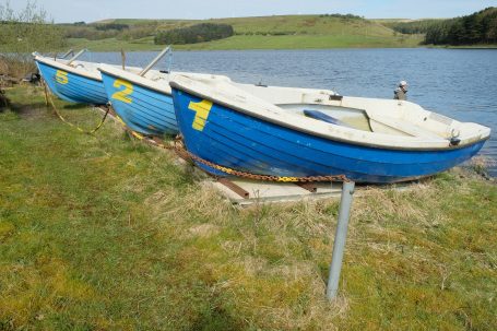 Boats at Ogden Reservoir for Haslingden & District Fly Fishing Club